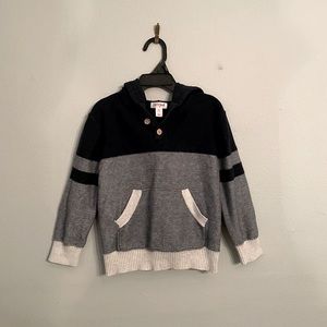 Cat & Jack Boys Blue and White Hooded Sweater 4T